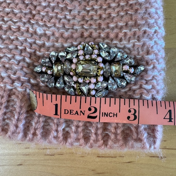 MixIt | Rhinestone Fixed Brooch Bedazzled Bejeweled Cap Marled Knit Hat Beanie - Picture 8 of 10